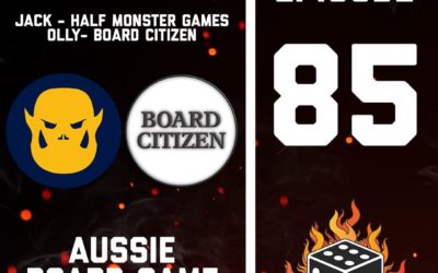 85 – Special guests: Local Designers Jack Ford Morgan from Half Monster Games and Oliver Millin from Board Citizen. Plus Stay Cool, Unsolved Case Files, Red Rising and Two Rooms and a Boom.