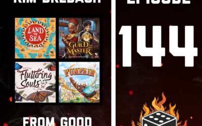 144: Special Guest – Kim Brebach from Good Games Publishing, My Little Scythe, Cascadia, Land vs Sea